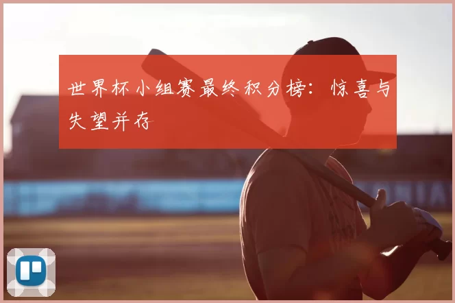 世界杯小组赛最终积分榜：惊喜与失望并存